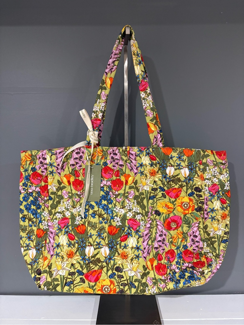 Vera Bradley Floral Quilted Tote - Green Multicolor